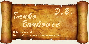 Danko Banković vizit kartica